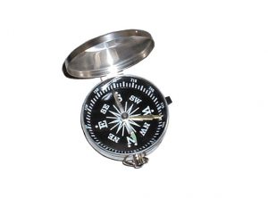 Compass silver cassette with lid